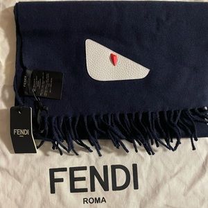 Fendi Navy Blue Men's Scarf
